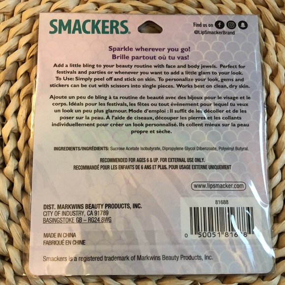 Smackers Sparkle & Shine Unicorn & Mermaid Face & Body Bling Stick On Jewels Set - Picture 5 of 5